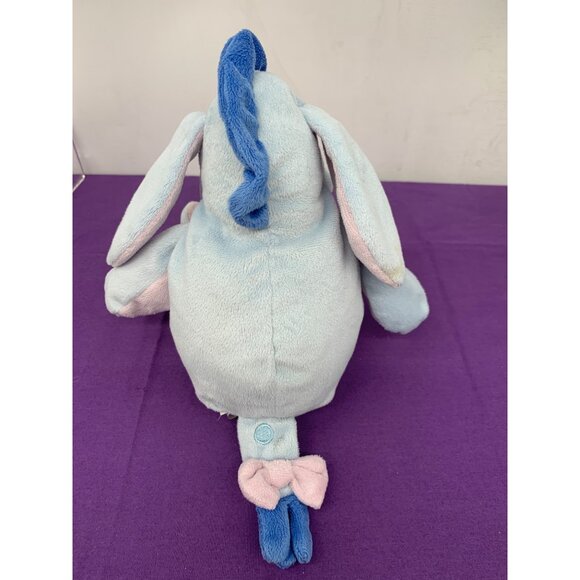 Disney Baby Eeyore Rattle 9 Inch Plush Stuffed Animal Blue Purple Embroidered Fa - Picture 4 of 13